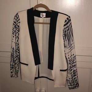 White and navy blazer
